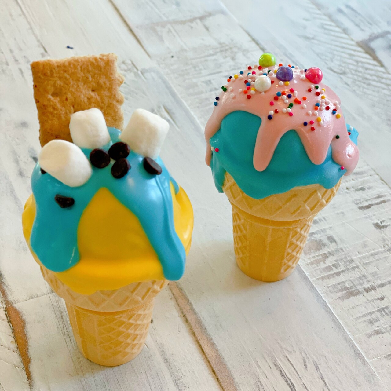 Ice Cream Cone Cake Pops with @wildbakes